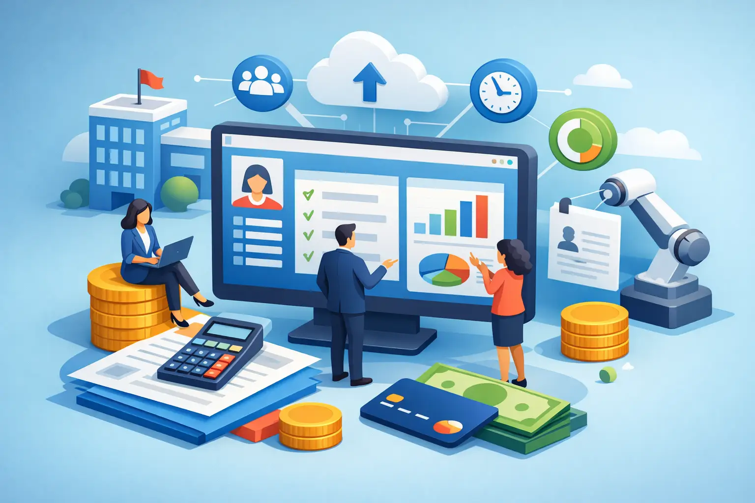 برنامج إدارة الموارد البشرية والرواتب للشركات HR القابل للتوسع